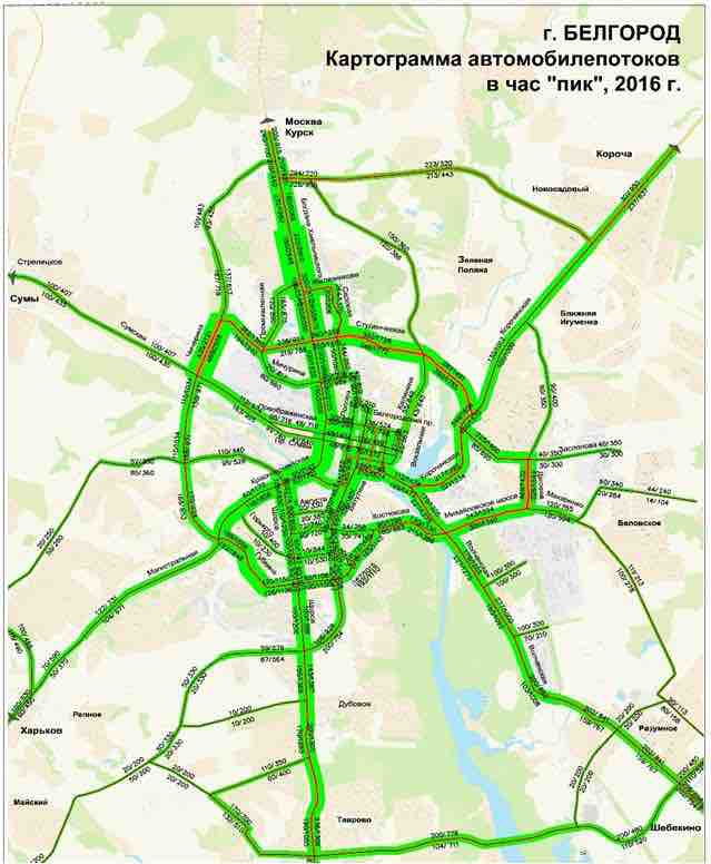 Карта белгорода с транспортом